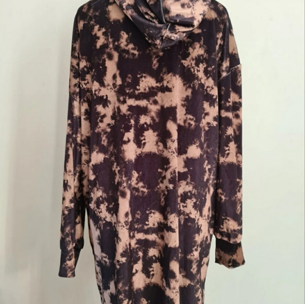 Topshop black camel hoodie size 8 oversize hooded top mini dress sweatshirt NWT - Picture 4 of 7
